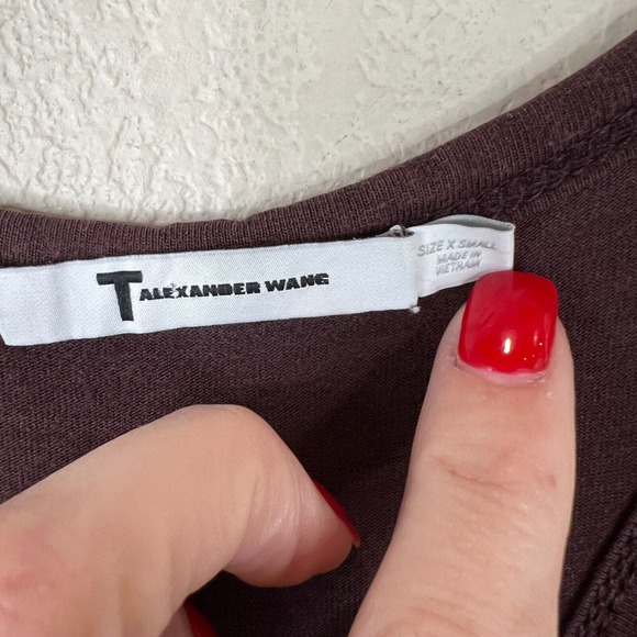 Alexander Wang Women's Racerback Tank Mini Dress Sleeveless Brown Size‎ XS - Picture 4 of 10